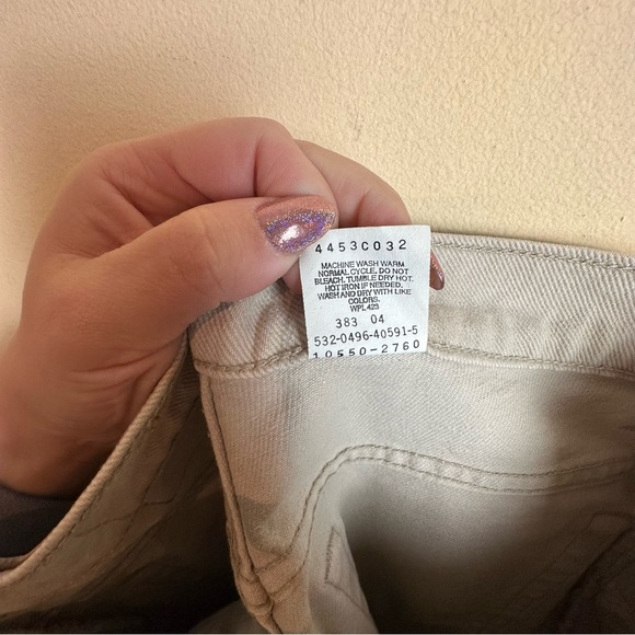 Levis Vintage 550 Jeans Tan Relaxed Fit Tapered Leg Womens Size 9 Med Y2K - Picture 12 of 16